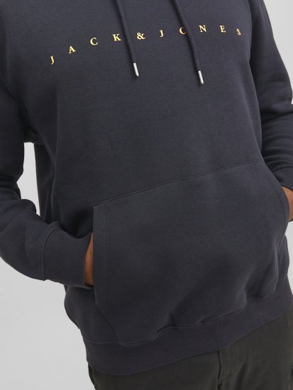Jack & Jones STAR Hoodie Dark Navy - Trøjer og hættetrøjer - Trøjer og Hættetrøjer i store størrelser - 2XL-14XL