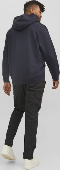 Jack & Jones STAR Hoodie Dark Navy - Trøjer og hættetrøjer - Trøjer og Hættetrøjer i store størrelser - 2XL-14XL