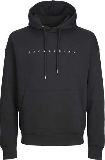 Jack & Jones STAR Hoodie Black - Trøjer og hættetrøjer - Trøjer og Hættetrøjer i store størrelser - 2XL-14XL