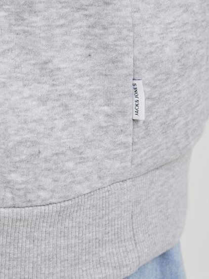 Jack & Jones BRADLEY Sweatshirt Light Grey Melange - Trøjer og hættetrøjer - Trøjer og Hættetrøjer i store størrelser - 2XL-14XL