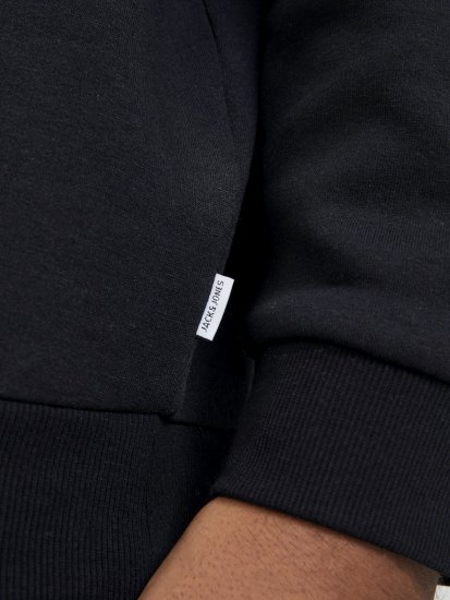 Jack & Jones BRADLEY Sweatshirt Black - Trøjer og hættetrøjer - Trøjer og Hættetrøjer i store størrelser - 2XL-14XL