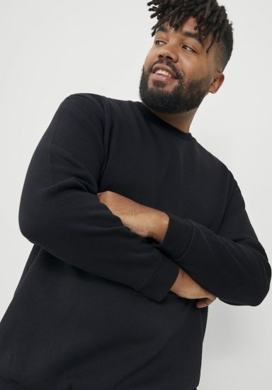 Jack & Jones BRADLEY Sweatshirt Black - Trøjer og hættetrøjer - Trøjer og Hættetrøjer i store størrelser - 2XL-14XL