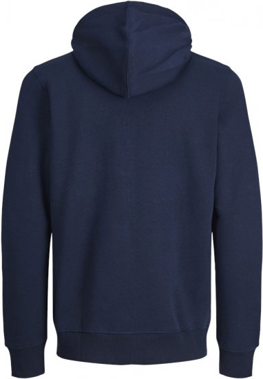 Jack & Jones BRADLEY Zip Hoodie Navy Blazer - Trøjer og hættetrøjer - Trøjer og Hættetrøjer i store størrelser - 2XL-14XL