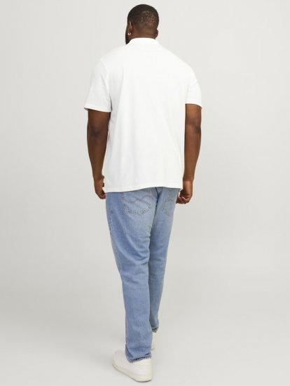 Jack & Jones Rodney Short Sleeve Polo White - Polotrøjer - Polotrøjer 2XL-8XL