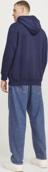 Jack & Jones CALEB Hoodie Navy Blazer - Trøjer og hættetrøjer - Trøjer og Hættetrøjer i store størrelser - 2XL-14XL