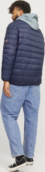 Jack & Jones SPRINT True Red Stitches Quilted Collar Jacket Navy Blazer - Jakker - Jakker i store størrelser, 2XL- 12XL