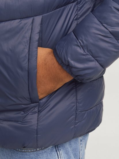 Jack & Jones SPRINT True Red Stitches Quilted Collar Jacket Navy Blazer - Jakker - Jakker i store størrelser, 2XL- 12XL