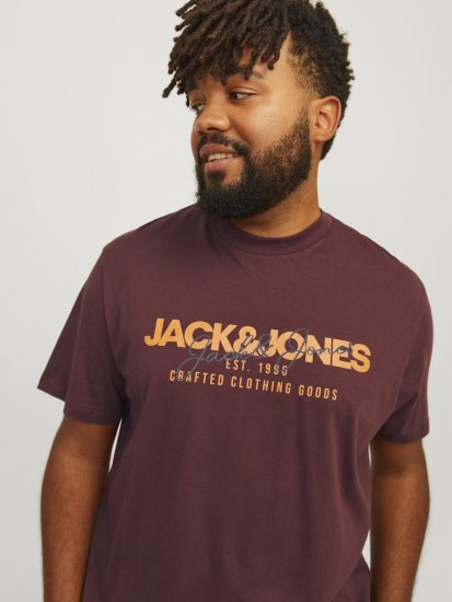 Jack & Jones JJALVIS Vineyard Wine - T-shirts - T-shirts i store størrelser - 2XL-14XL