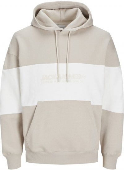 Jack & Jones LEGACY 2 Color Hoodie Beige - Trøjer og hættetrøjer - Trøjer og Hættetrøjer i store størrelser - 2XL-14XL