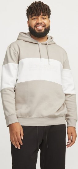 Jack & Jones LEGACY 2 Color Hoodie Beige - Trøjer og hættetrøjer - Trøjer og Hættetrøjer i store størrelser - 2XL-14XL