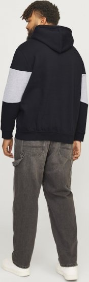 Jack & Jones LEGACY 2 Color Hoodie Black - Trøjer og hættetrøjer - Trøjer og Hættetrøjer i store størrelser - 2XL-14XL