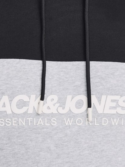 Jack & Jones LEGACY 2 Color Hoodie Black - Trøjer og hættetrøjer - Trøjer og Hættetrøjer i store størrelser - 2XL-14XL