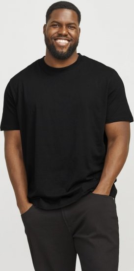Jack & Jones JJEBRADLEY T-Shirt Black - T-shirts - T-shirts i store størrelser - 2XL-14XL