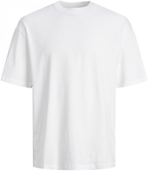 Jack & Jones BRADLEY T-Shirt White - T-shirts - T-shirts i store størrelser - 2XL-14XL