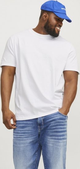 Jack & Jones BRADLEY T-Shirt White - T-shirts - T-shirts i store størrelser - 2XL-14XL