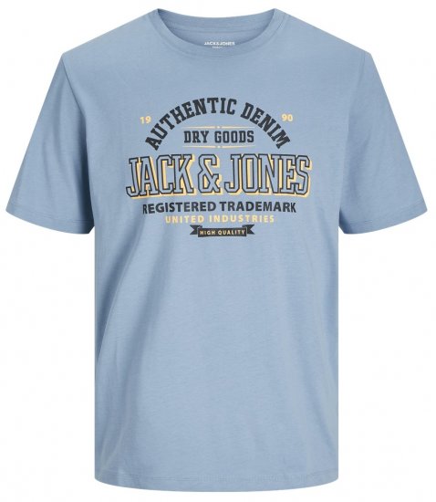 Jack & Jones JJELOGO O-Neck T-Shirt Mountain Spring - T-shirts - T-shirts i store størrelser - 2XL-14XL