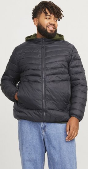 Jack & Jones SPRINT Quilted Collar Jacket Black - Jakker - Jakker i store størrelser, 2XL- 12XL