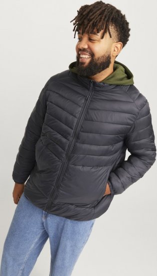 Jack & Jones SPRINT Quilted Collar Jacket Black - Jakker - Jakker i store størrelser, 2XL- 12XL