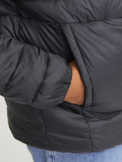 Jack & Jones SPRINT Quilted Collar Jacket Black - Jakker - Jakker i store størrelser, 2XL- 12XL