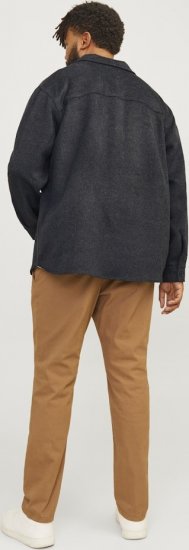 Jack & Jones BRADLEY OLLIE Overshirt LS Black - Skjorter - Skjorter til store mænd 2XL- 8XL