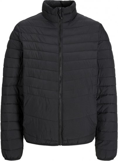 Jack & Jones STATE Puffer Jacket With Collar Black - Jakker - Jakker i store størrelser, 2XL- 12XL