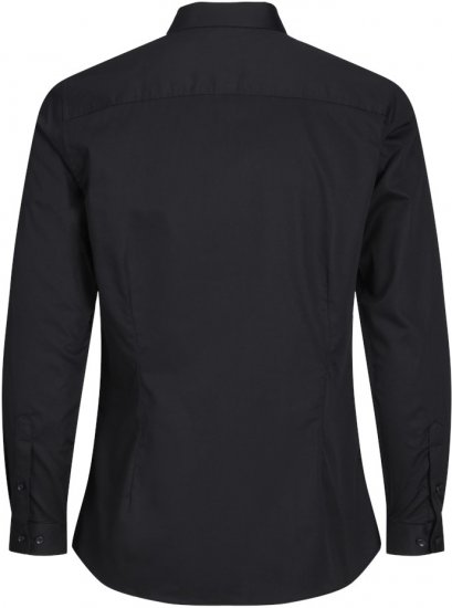 Jack & Jones ARMA LS Shirt Black - Skjorter - Skjorter til store mænd 2XL- 8XL