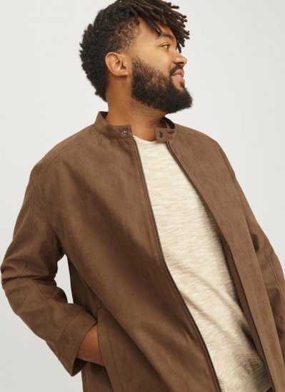 Jack & Jones DYLAN Clean Jacket Brown - Jakker - Jakker i store størrelser, 2XL- 12XL
