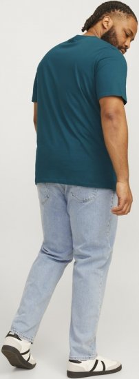 Jack & Jones CORP Logo Play 5 T-Shirt Deep Teal - T-shirts - T-shirts i store størrelser - 2XL-14XL