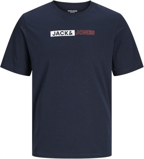 Jack & Jones CORP Logo Play 5 T-Shirt Navy Blazer - T-shirts - T-shirts i store størrelser - 2XL-14XL