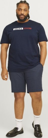 Jack & Jones CORP Logo Play 5 T-Shirt Navy Blazer - T-shirts - T-shirts i store størrelser - 2XL-14XL