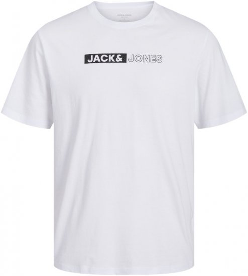 Jack & Jones CORP Logo Play 5 T-Shirt White - T-shirts - T-shirts i store størrelser - 2XL-14XL