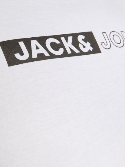 Jack & Jones CORP Logo Play 5 T-Shirt White - T-shirts - T-shirts i store størrelser - 2XL-14XL