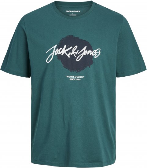Jack & Jones TILEY T-Shirt Deep Teal - T-shirts - T-shirts i store størrelser - 2XL-14XL