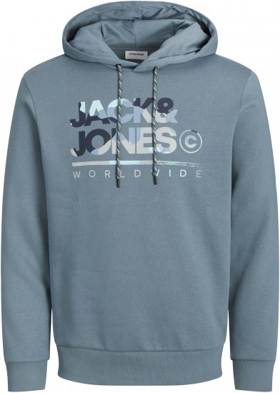 Jack & Jones JJLUKE Hoodie Goblin Blue - Trøjer og hættetrøjer - Trøjer og Hættetrøjer i store størrelser - 2XL-14XL
