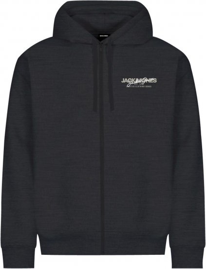 Jack & Jones ALVIS Hoodie Black - Trøjer og hættetrøjer - Trøjer og Hættetrøjer i store størrelser - 2XL-14XL