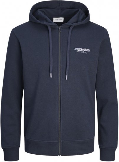 Jack & Jones ALVIS Hoodie Navy Blazer - Trøjer og hættetrøjer - Trøjer og Hættetrøjer i store størrelser - 2XL-14XL