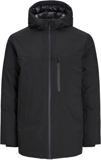 Jack & Jones PAYNE Windproof Parka Black - Jakker - Jakker i store størrelser, 2XL- 12XL