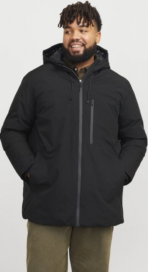 Jack & Jones PAYNE Windproof Parka Black - Jakker - Jakker i store størrelser, 2XL- 12XL