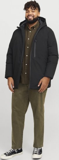 Jack & Jones PAYNE Windproof Parka Black - Jakker - Jakker i store størrelser, 2XL- 12XL