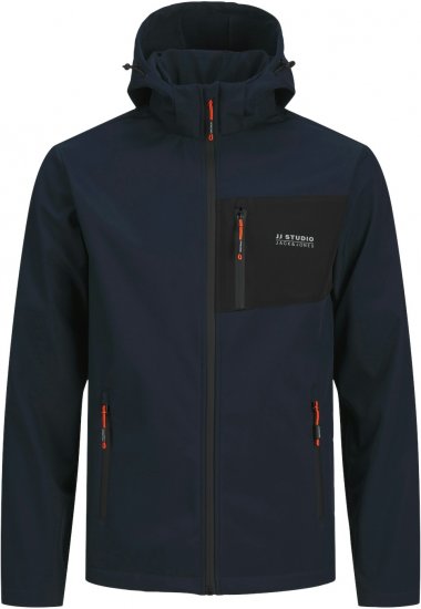 Jack & Jones JJTAYLOR Softshell Jacket Navy Blazer - Jakker - Jakker i store størrelser, 2XL- 12XL