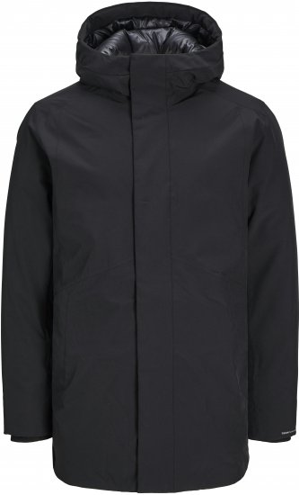 Jack & Jones KEEN Windproof Parka Black - Jakker - Jakker i store størrelser, 2XL- 12XL