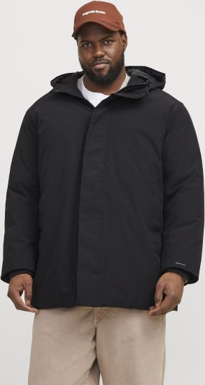 Jack & Jones KEEN Windproof Parka Black - Jakker - Jakker i store størrelser, 2XL- 12XL