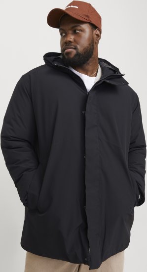 Jack & Jones KEEN Windproof Parka Black - Jakker - Jakker i store størrelser, 2XL- 12XL