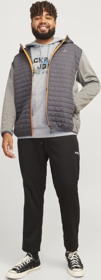 Jack & Jones JCOOUTDOOR Hoodie Light Grey - Trøjer og hættetrøjer - Trøjer og Hættetrøjer i store størrelser - 2XL-14XL