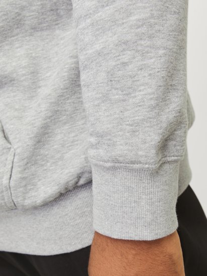 Jack & Jones JCOOUTDOOR Hoodie Light Grey - Trøjer og hættetrøjer - Trøjer og Hættetrøjer i store størrelser - 2XL-14XL