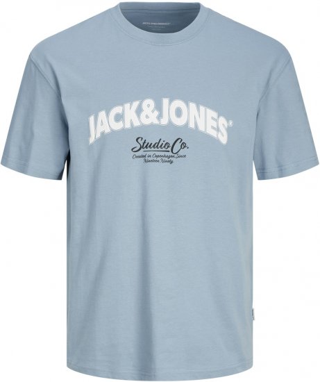 Jack & Jones JORBRONX T-Shirt Light Blue - T-shirts - T-shirts i store størrelser - 2XL-14XL