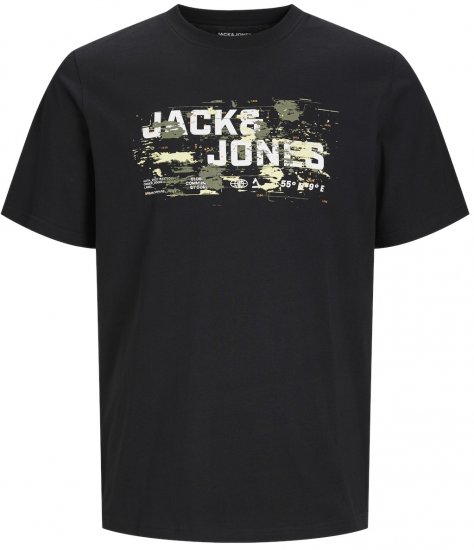 Jack & Jones JCOOUTDOOR LOGO T-Shirt Black - T-shirts - T-shirts i store størrelser - 2XL-14XL