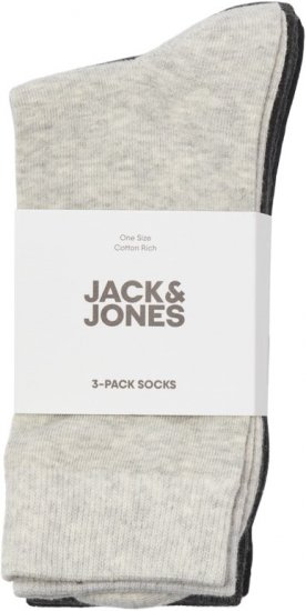 Jack & Jones RAFAEL Socks 3-Pack Grey - Undertøj og badetøj - Badetøj og Undertøj i store størrelser 