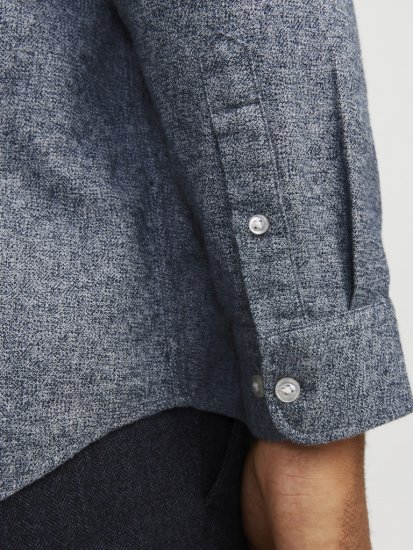 Jack & Jones NORRIS Flannel Long Sleeve Shirt Navy Blazer - Skjorter - Skjorter til store mænd 2XL- 8XL