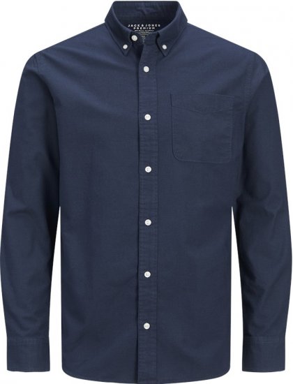 Jack & Jones Brook Oxford Long Sleeve Shirt Navy Blazer - Skjorter - Skjorter til store mænd 2XL- 8XL